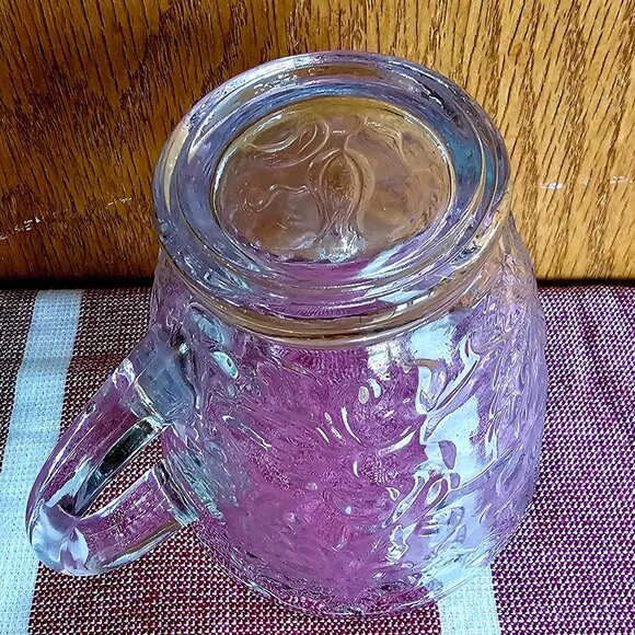 Princess House Fantasia Creamer 3.5" chintz holiday poinsettia all over pattern - Picture 6 of 8